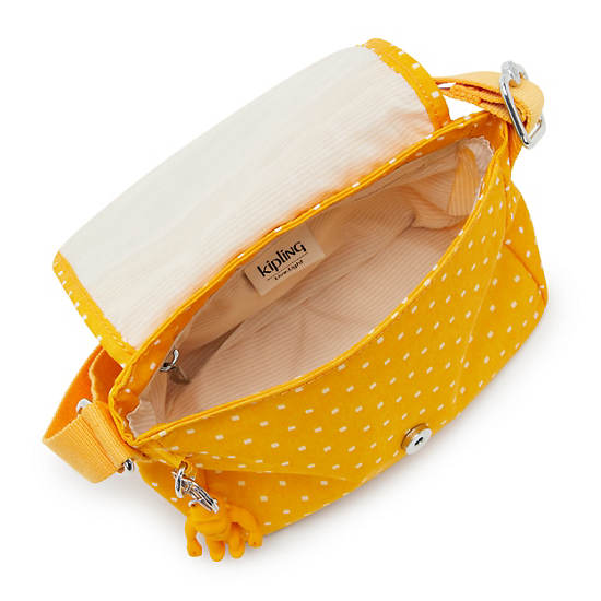 Kipling Sabian Classic Printed Crossbody Mini Bag Soft Dot Yellow | CA 1339AH